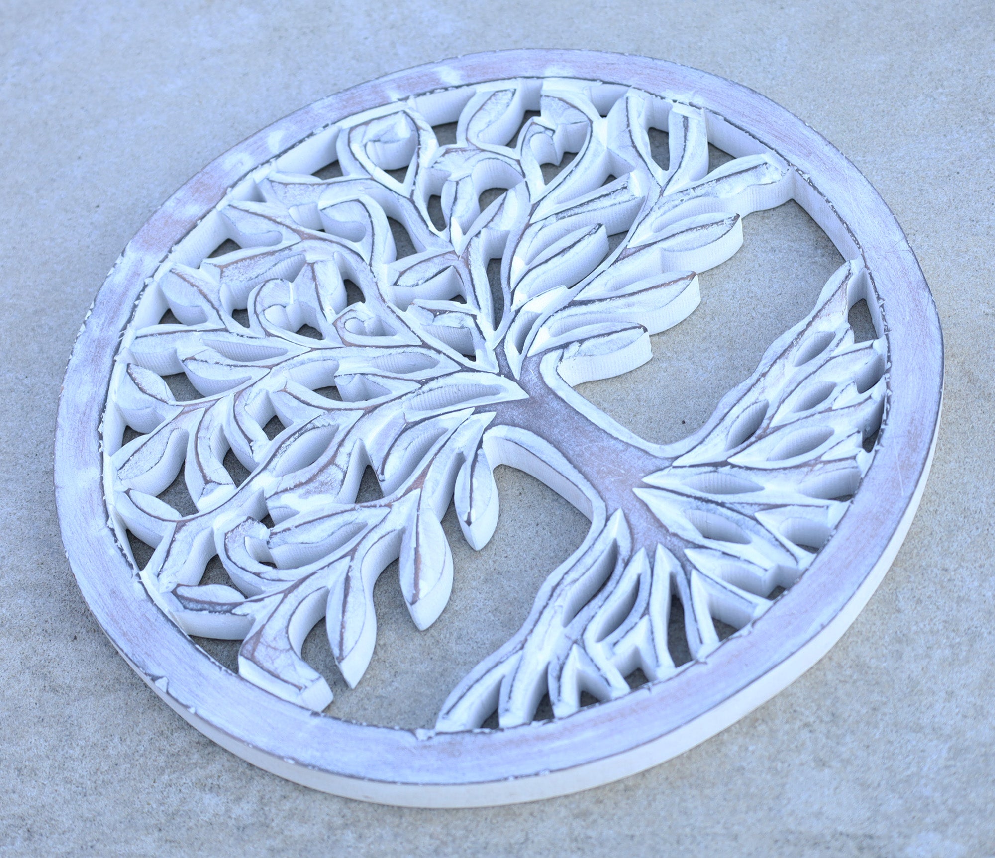 Handcrafted Wooden Tree of Life Wall Decor Hanging Art - DharmaObjects