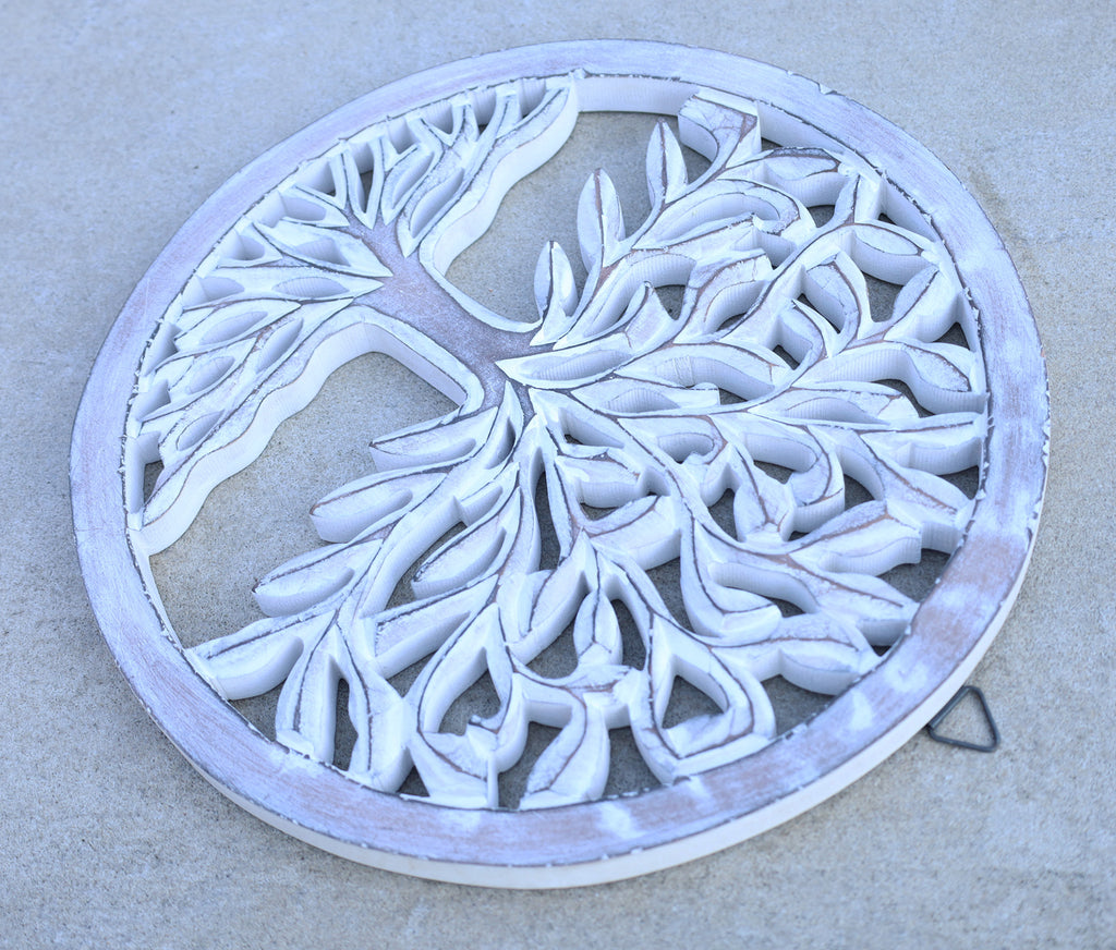 Handcrafted Wooden Tree of Life Wall Decor Hanging Art - DharmaObjects