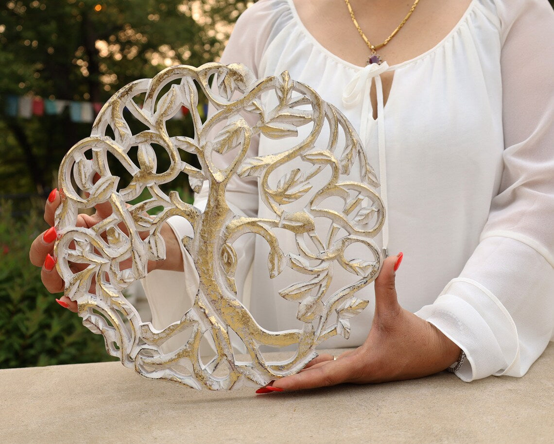Handcrafted Wooden Celtic Tree of Life Wall Decor Hanging Art - DharmaObjects