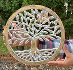 Handcrafted Wooden Tree of Life Wall Decor Hanging Art - DharmaObjects