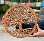 Handcrafted Wooden Tree of Life Wall Decor Hanging Art - DharmaObjects