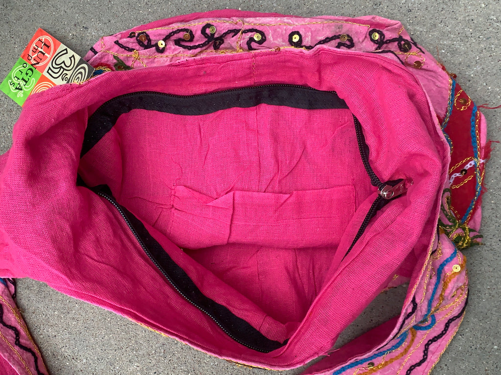 Elephants Hobo Hippie Bohemian Sling Crossbody Bag Purse - DharmaObjects