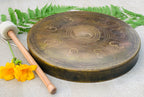 Tibetan Om Gong Diameter Handmade, Temple Gong Healing, Mindfulness Meditation - DharmaObjects