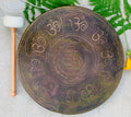 Tibetan Om Gong Diameter Handmade, Temple Gong Healing, Mindfulness Meditation - DharmaObjects