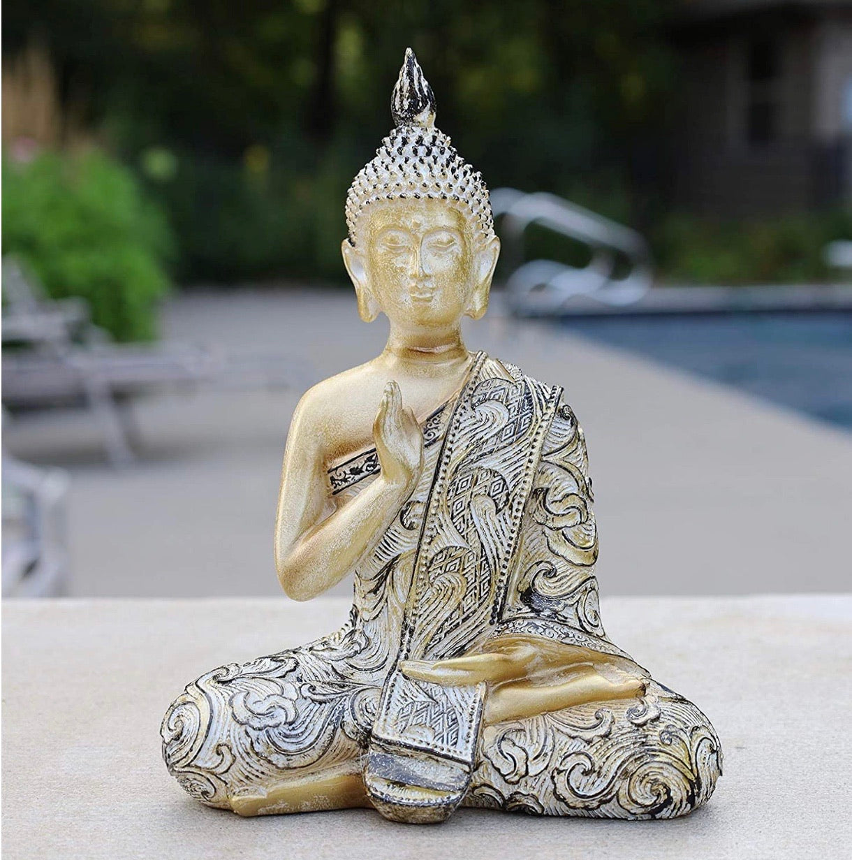 Blessing Buddha Statue Buddha Statue for Home Meditation Gift 8 Inches Tall - DharmaObjects