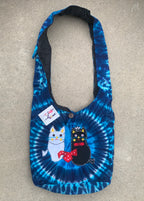 Tie Dye Hippie Hobo Bohemian Crossbody Kitty Bag Purse Nepal - DharmaObjects