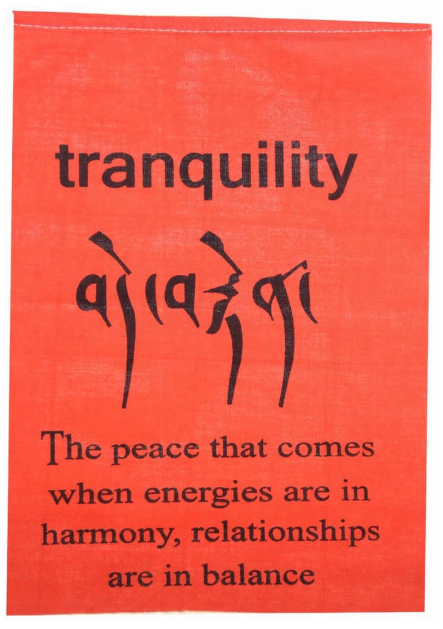 Handmade Tibetan Affirmation Prayer Flags - Peace, Happiness, Courage, Love, Tranquility, Wisdom