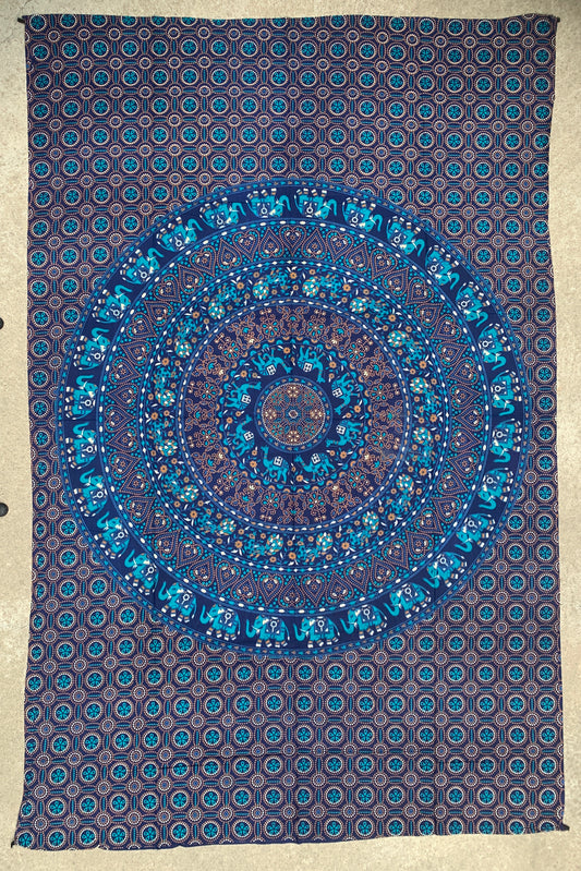 Animal Mandala Tapestry Wall Hanging Decor 80” X 50”