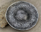 Premium Tibetan Plate Incense Burner Holder Made from Recycled Aluminum 3 in 1. - DharmaObjects