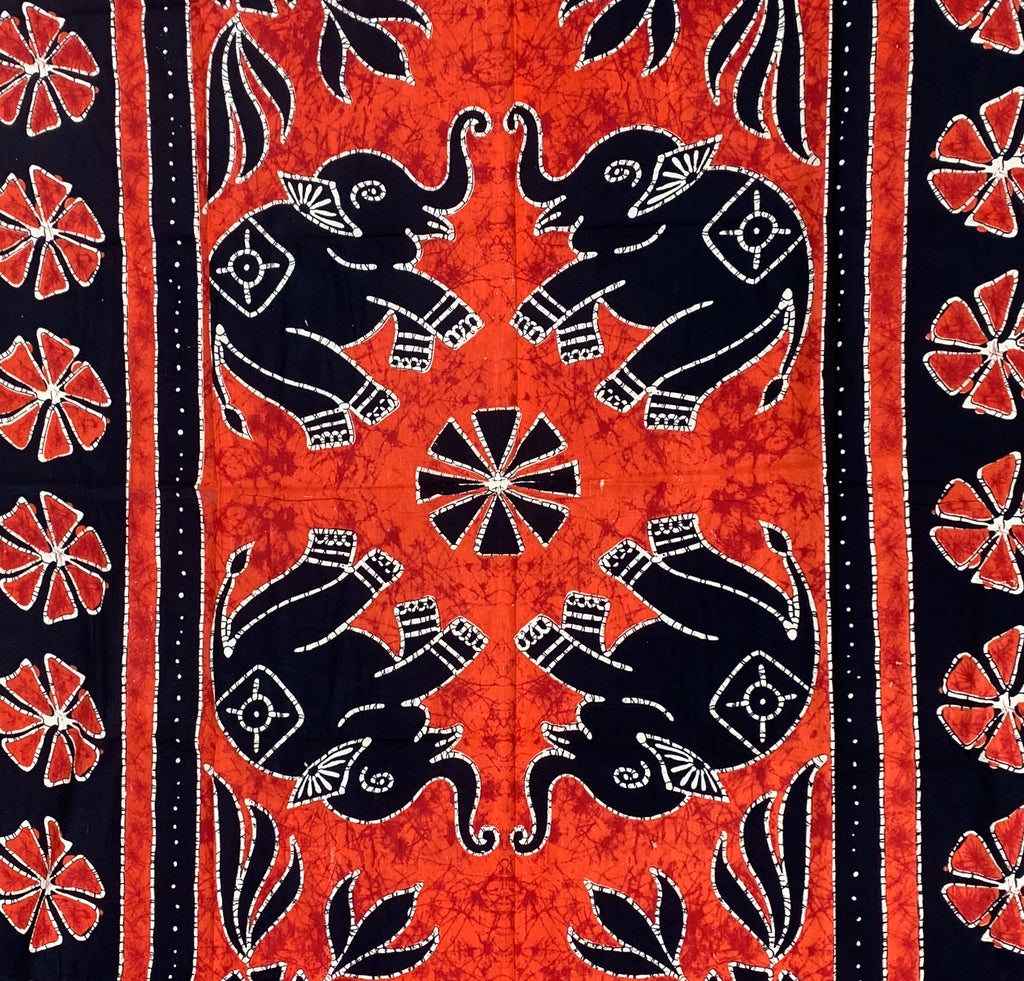 Indian Elephants Mandala Tapestry 80”X50” - DharmaObjects