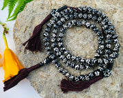 Om Tibetan 108 Bone Beads Mala With Counters and Free Pouch