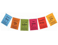 Handmade Tibetan Affirmation Prayer Flags - Peace, Happiness, Courage, Love, Tranquility, Wisdom - DharmaObjects