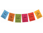 Handmade Tibetan Affirmation Prayer Flags - Peace, Happiness, Courage, Love, Tranquility, Wisdom - DharmaObjects