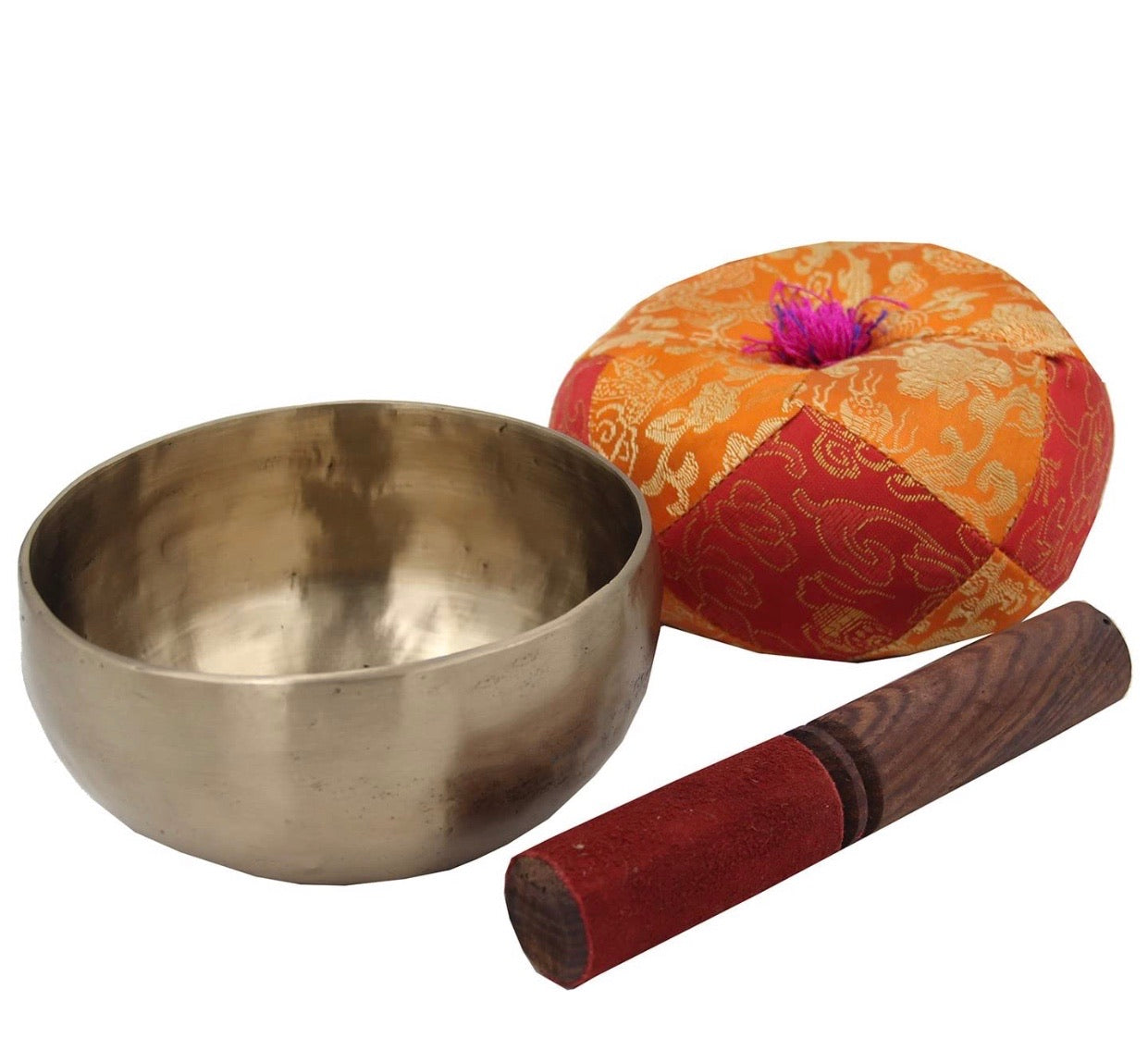 Hand Hammered Zen 5 Inches Singing Bowl Complete Set - DharmaObjects
