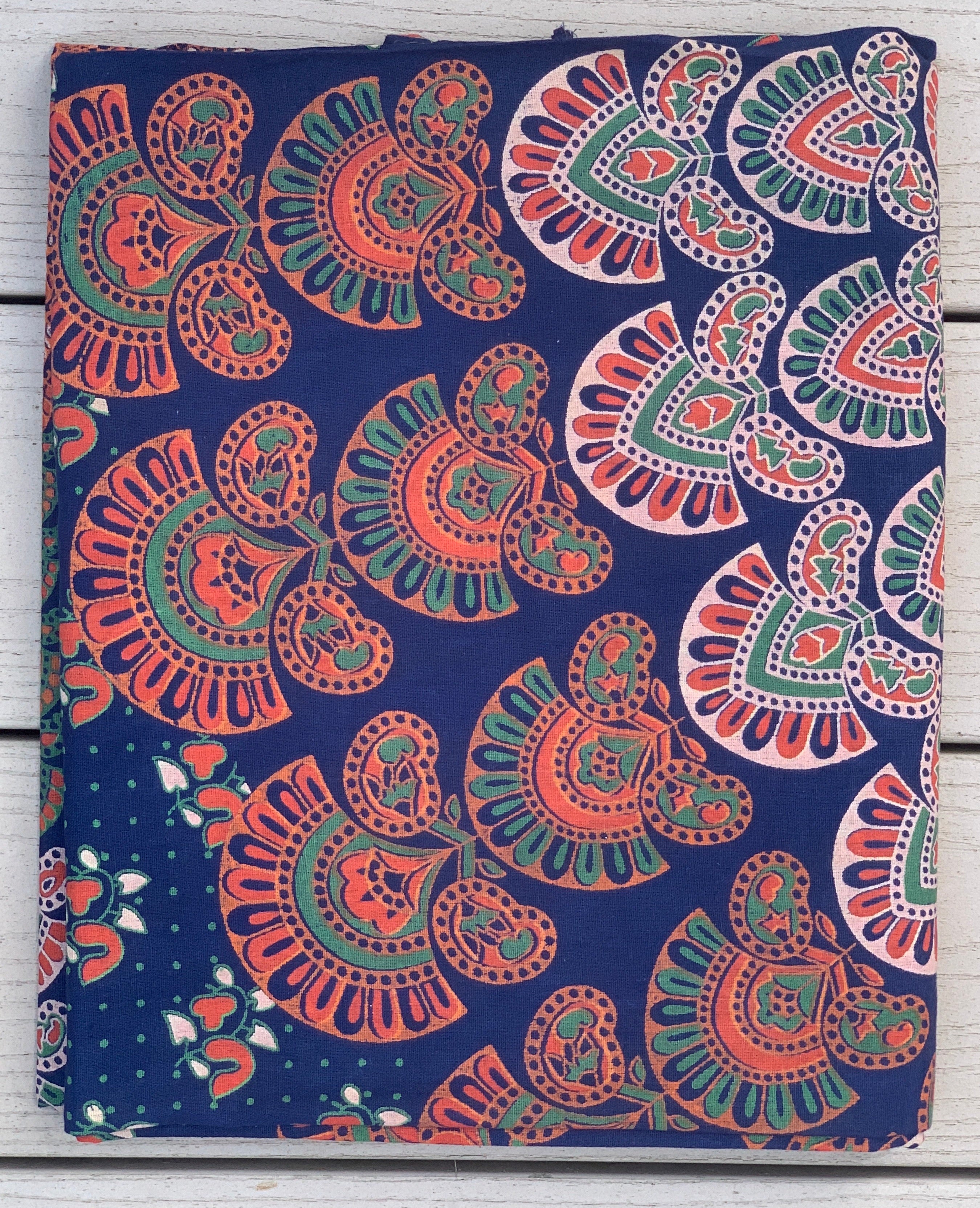 Lotus Mandala Tapestry Wall Hanging Decor 80”X50” Blue - DharmaObjects