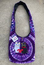 Tie Dye Hippie Hobo Bohemian Crossbody Kitty Bag Purse Nepal - DharmaObjects