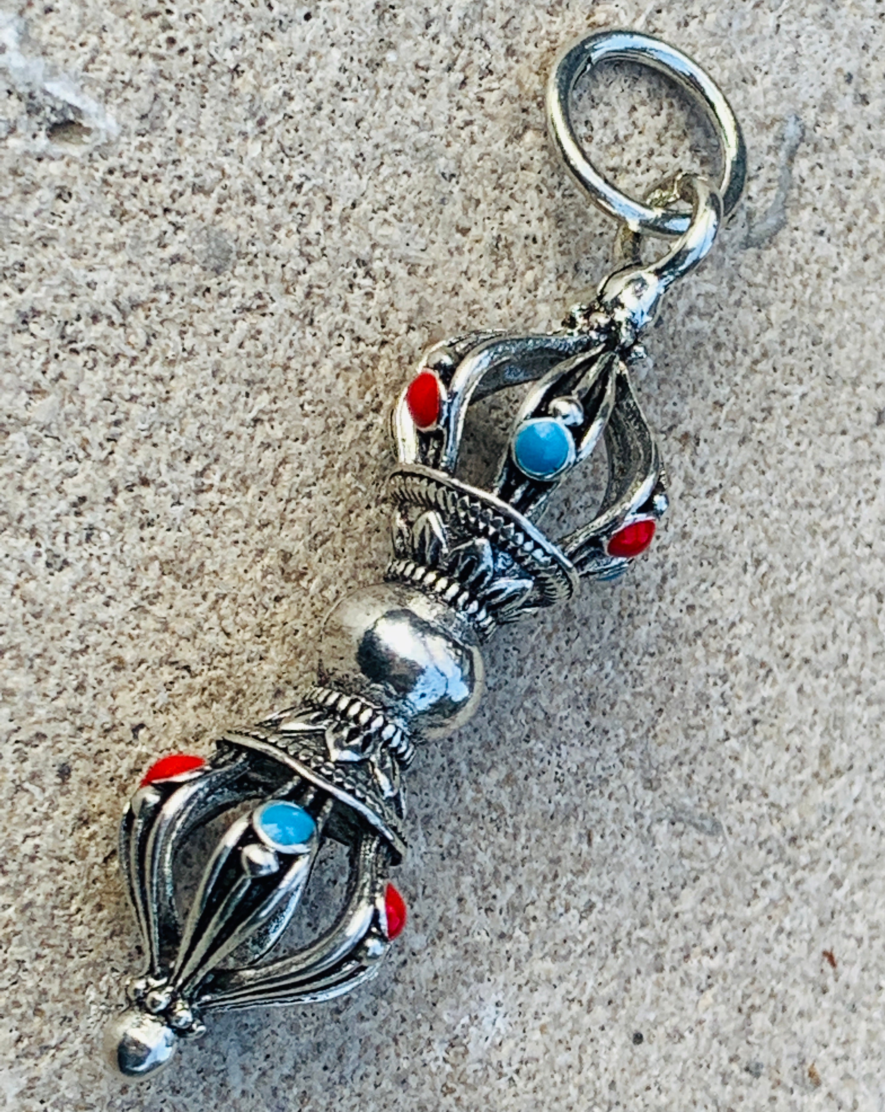 Tibetan Silver Dorjee / Dorji / Vajra Pendant - DharmaObjects
