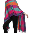 OM Yoga Prayer Meditation Shawl Wrap Scarf Double Weave - DharmaObjects
