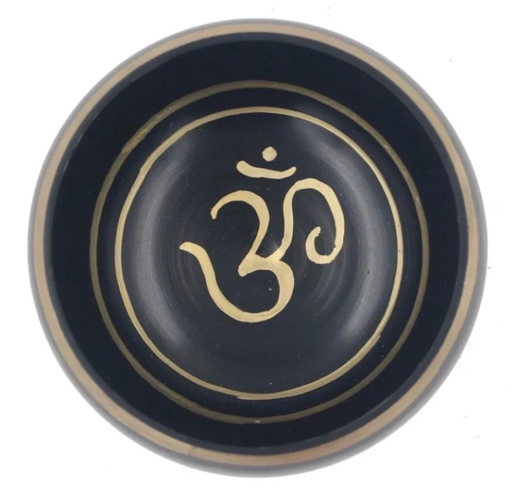 Tibetan Extra Large Heavy Meditation OM Peace Singing Bowl With Mallet and Silk Cushion - DharmaObjects