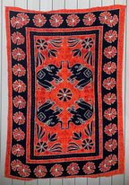 Indian Elephants Mandala Tapestry 80”X50” - DharmaObjects