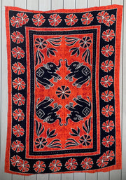 Indian Elephants Mandala Tapestry 80”X50”
