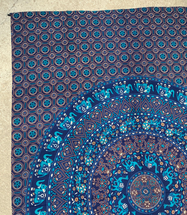 Animal Mandala Tapestry Wall Hanging Decor 80” X 50”
