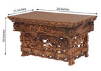 Solid Wood Hand Carved Tibetan Buddhist Prayer Shrine Altar Meditation Table - DharmaObjects