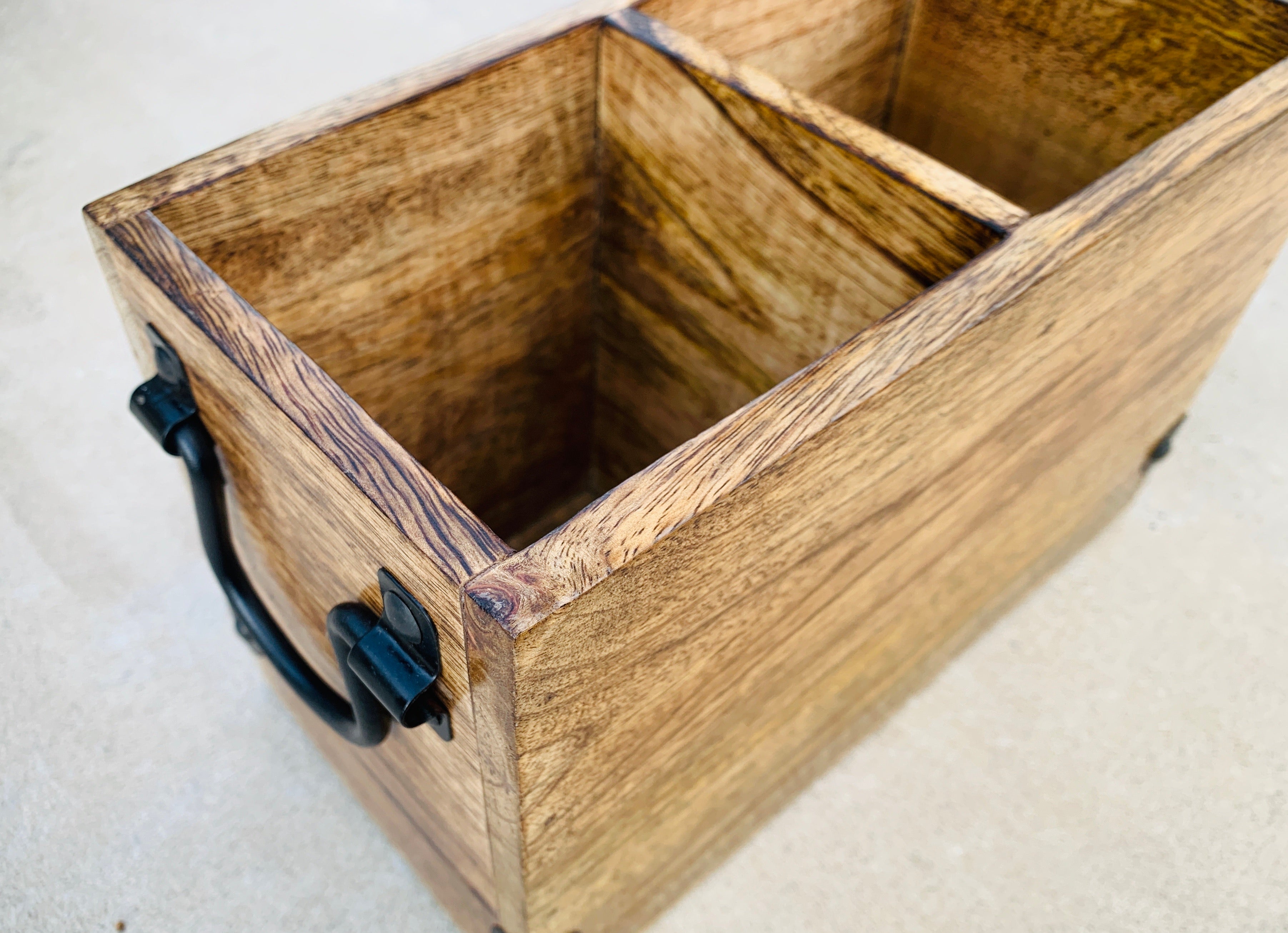 Rustic Country Style Wooden Utensil Cooking Tools Holder - DharmaObjects