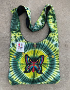 Tie Dye Hippie Hobo Crossbody Butterfly  Bag Purse Nepal - DharmaObjects