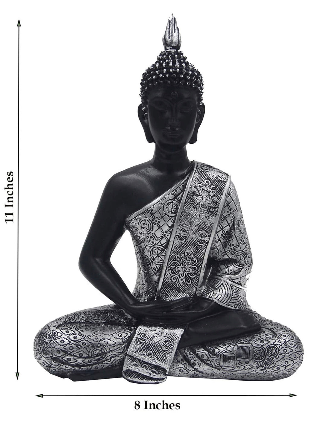 Thai Buddha Meditating Peace Harmony Statue 11” Tall - DharmaObjects