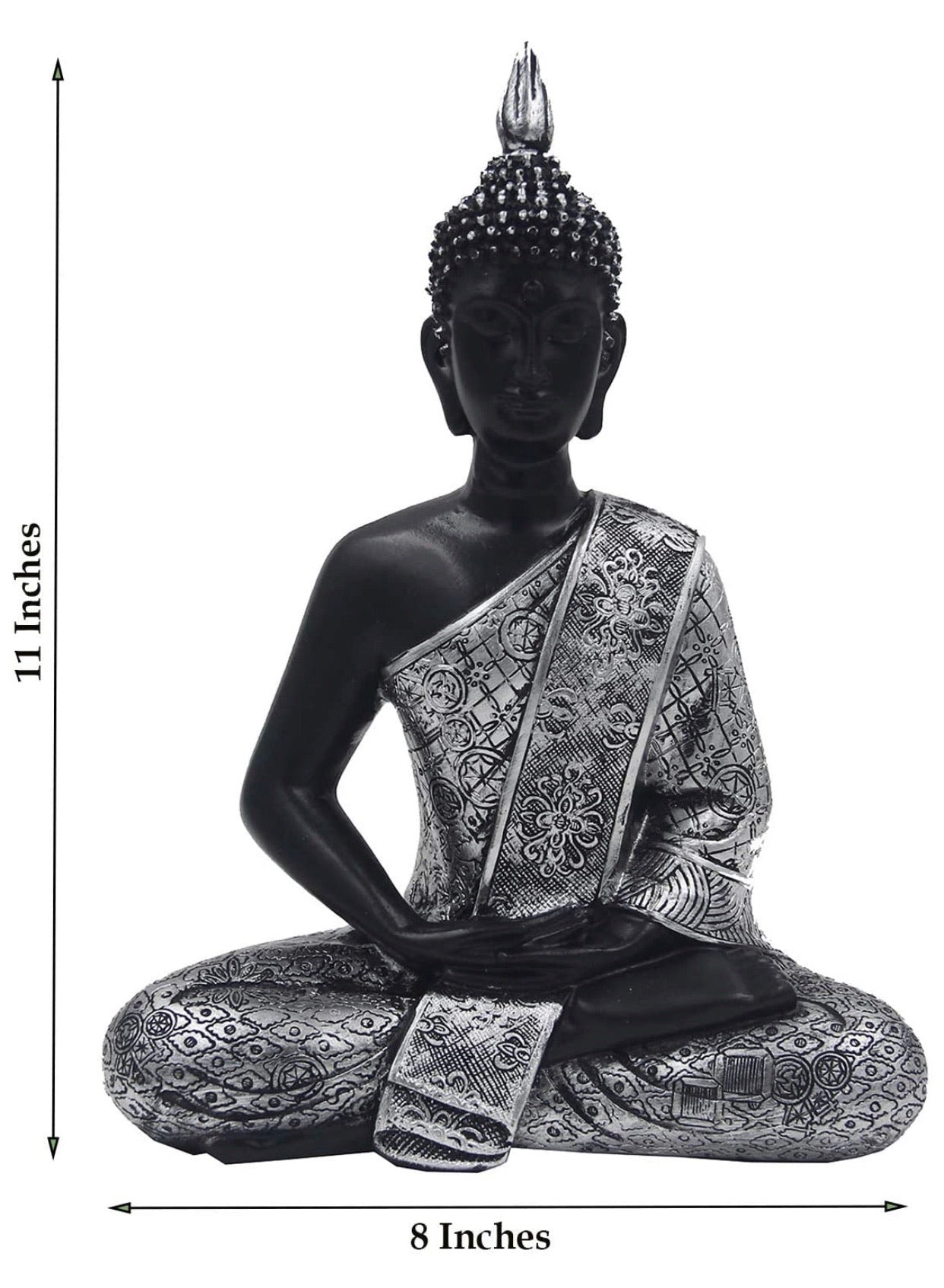 Thai Buddha Meditating Peace Harmony Statue 11” Tall - DharmaObjects