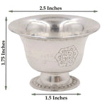 Tibetan Buddhist Silver Butter Lamp Tea Light Burner Smal - DharmaObjects