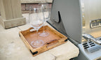 Set of 3 Nesting Country Style Wooden Serving Trays - DharmaObjects