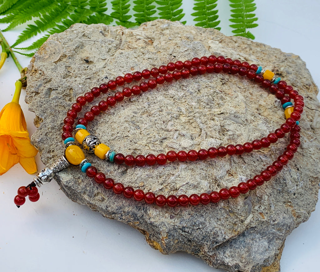 Glass 108 Beads Prayer Mala - DharmaObjects