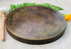 Tibetan Om Gong Diameter Handmade, Temple Gong Healing, Mindfulness Meditation - DharmaObjects