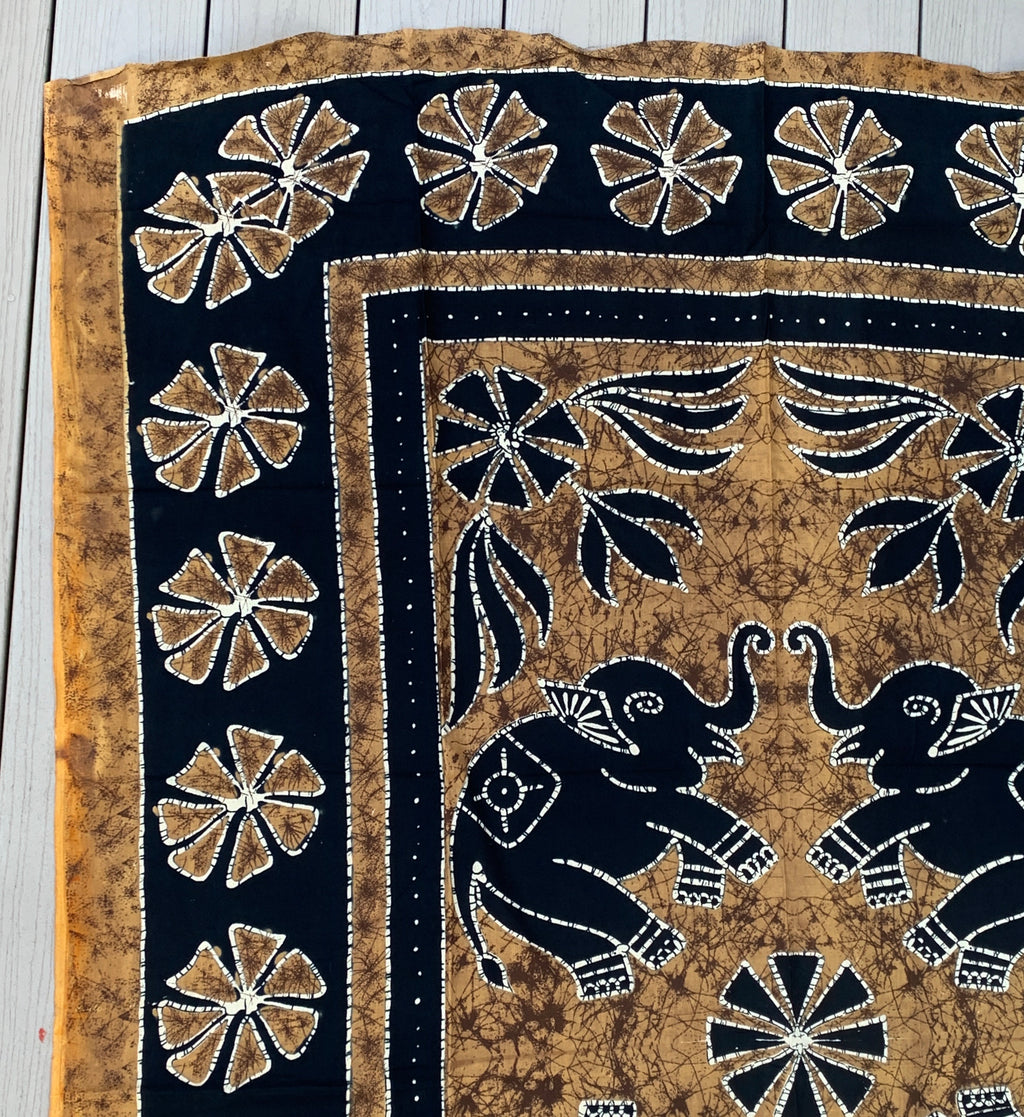 Indian Elephants Mandala Tapestry 80”X50” - DharmaObjects