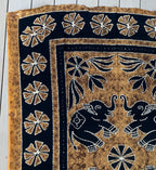 Indian Elephants Mandala Tapestry 80”X50” - DharmaObjects