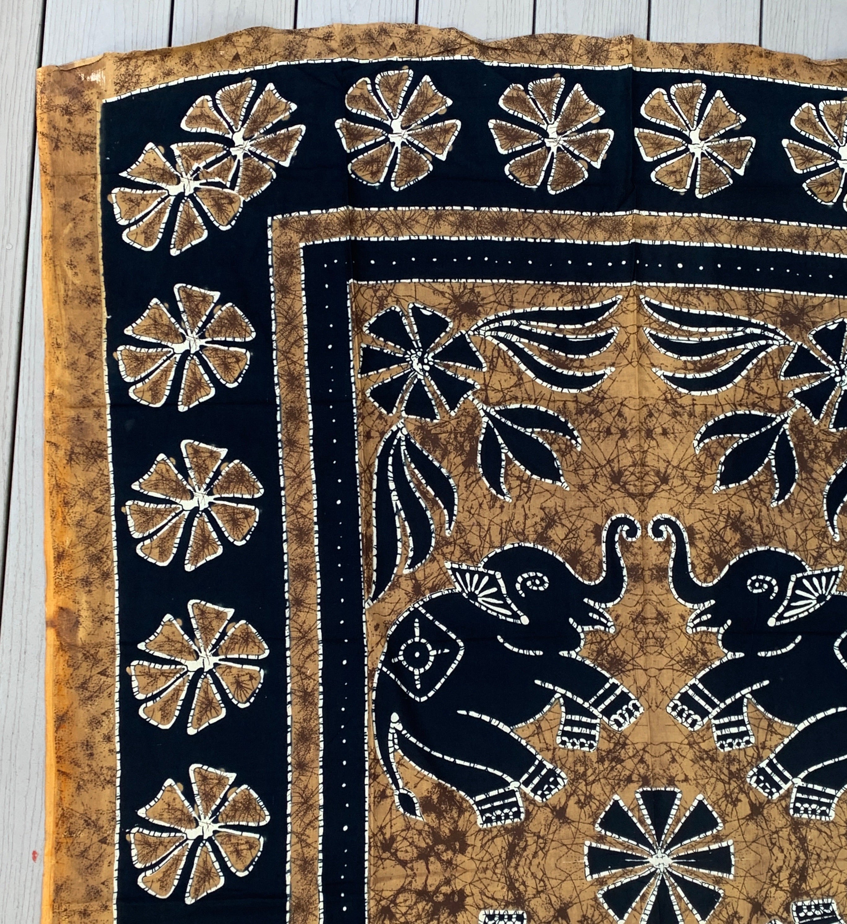 Indian Elephants Mandala Tapestry 80”X50” - DharmaObjects