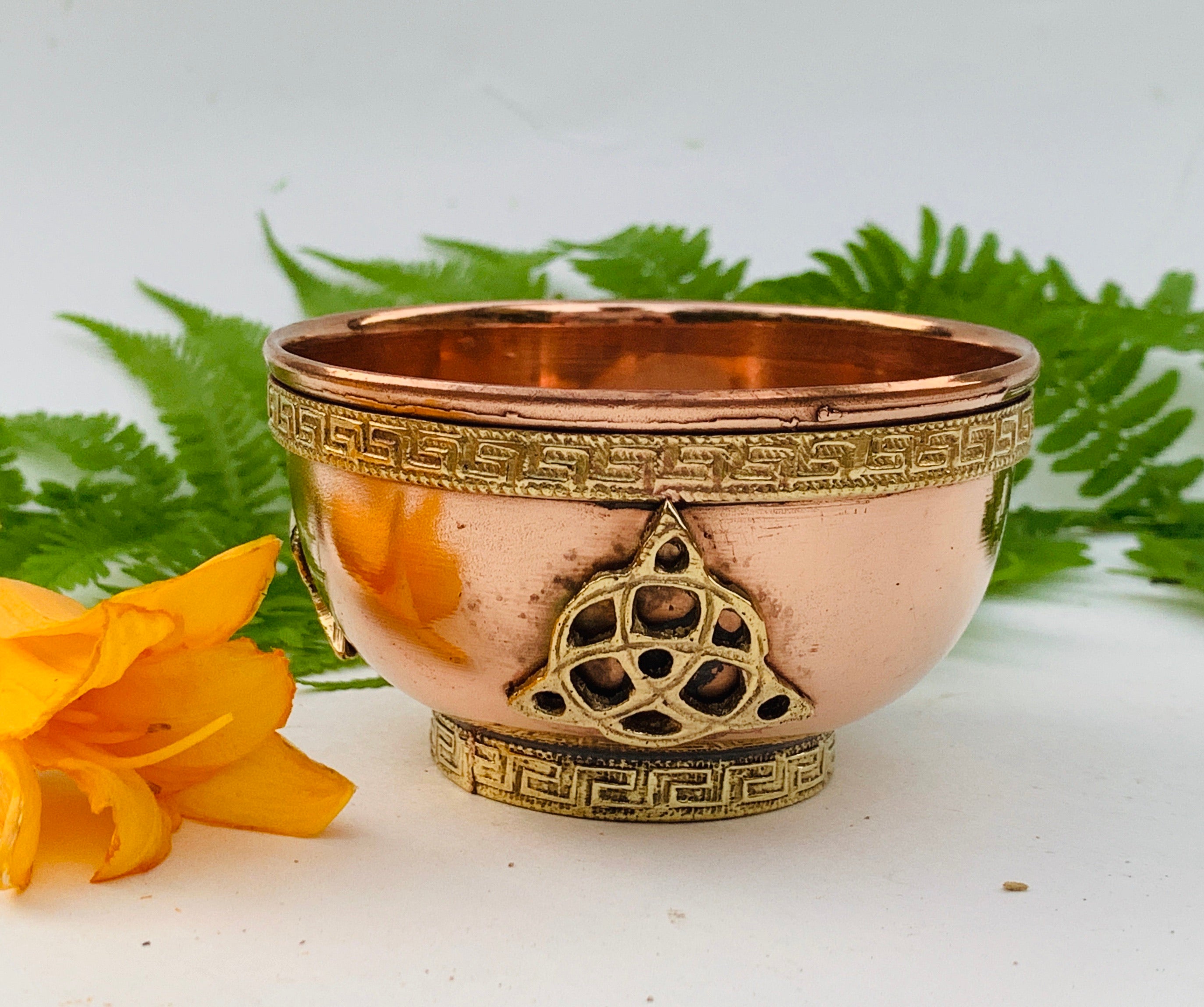 Copper Bowl Smudge, Charcoal, Incense Burner, Ritual Altar Bowl, Offering Bowl. - DharmaObjects