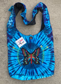 Tie Dye Hippie Hobo Crossbody Butterfly  Bag Purse Nepal - DharmaObjects