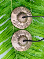 DharmaObjects Tibetan Premium Quality"Om Namah Shivaya " Tingsha Cymbals With Pouch - DharmaObjects