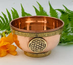 Copper Bowl Smudge, Charcoal, Incense Burner, Ritual Altar Bowl, Offering Bowl. - DharmaObjects