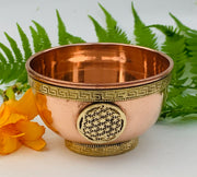 Copper Bowl Smudge, Charcoal, Incense Burner, Ritual Altar Bowl, Offering Bowl.