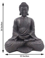 Meditating Buddha Mindfulness Peace Harmony Statue 16” Tall - DharmaObjects