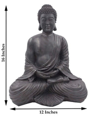 Meditating Buddha Mindfulness Peace Harmony Statue 16” Tall