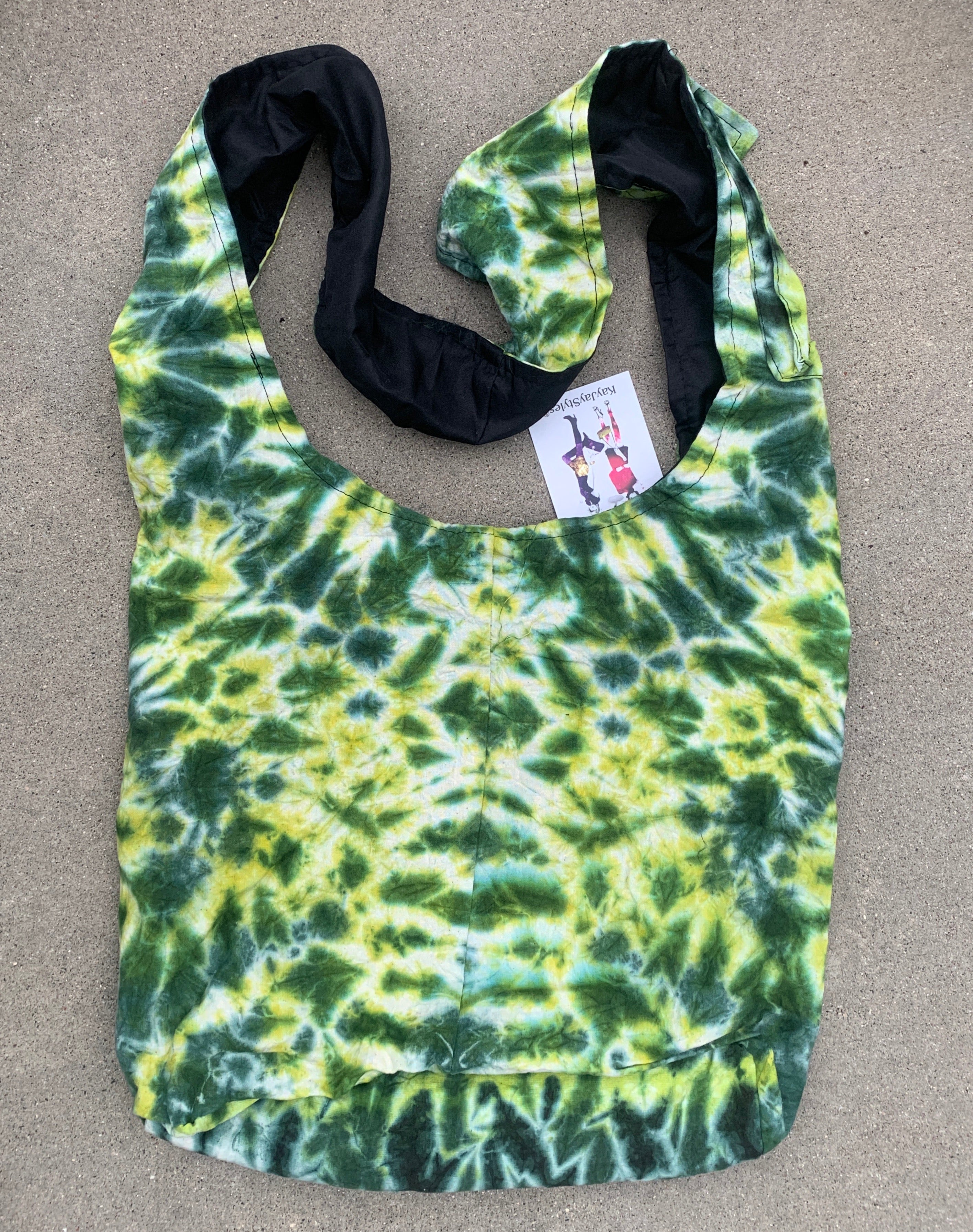 Tie Dye Hippie Hobo Crossbody Kitty Bag Purse Nepal - DharmaObjects