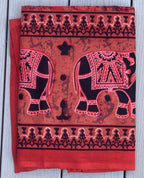 Elephant Mandala Tapestry 80”X50” Red - DharmaObjects