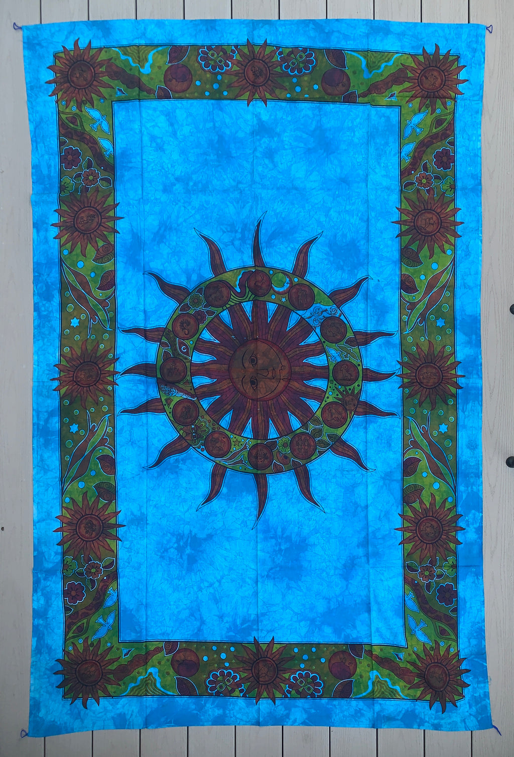Sun Zodiac Tapestry Wall Decor Hanging 80”X50” - DharmaObjects