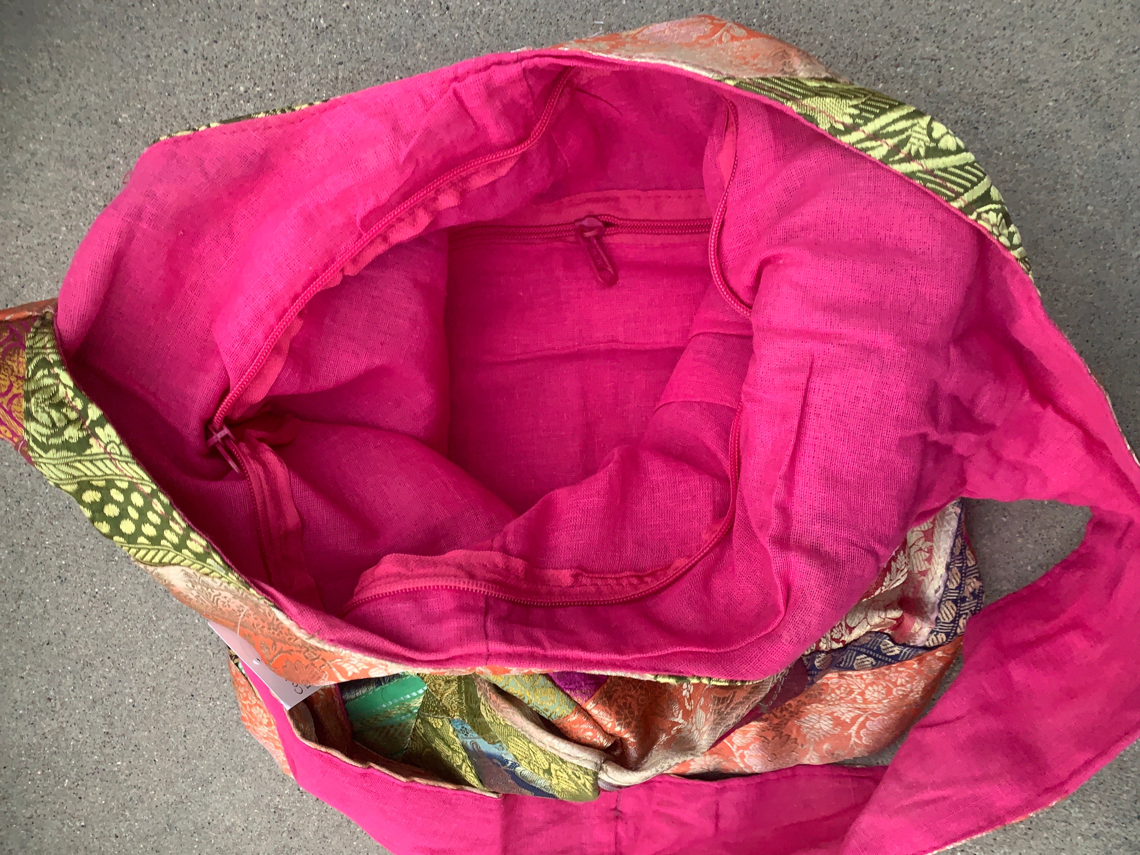 Recycled Sari Patchwork Hippie Hobo Crossbody Bag Purse - DharmaObjects