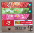 Gift Set of 5 Patchouli, Rose , Love, Zen Meditation and Om Champa Incense Kit (incense Holder Included) - DharmaObjects